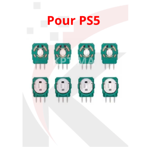 Pack de 20 capteurs potentiomètres 3 broches vert pour joystick analogique manette PS5 DualSense