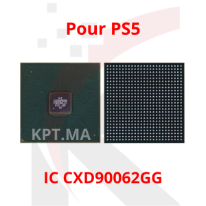 Vue de face et dos avec billes BGA de la puce IC Southbridge CXD90062GG originale pour carte mère PlayStation 5