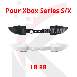 Barres de boutons de remplacement supérieures gâchettes LB et RB en versions noire et blanche pour manette Xbox Series X et S