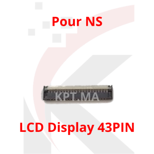 Connecteur femelle blanc et noir FPC à 43 broches pour nappe écran LCD de carte mère Nintendo Switch Lite