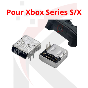 Connecteur de charge femelle USB-C métallique de rechange pour carte mère de manette Xbox Series X et Xbox Series S