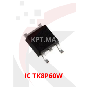 Transistor MOSFET de puissance canal N marquage K60W référence TK8P60W 600V 8A au boîtier carré TO-252 pour réparation d'alimentation de console